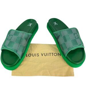Louis Vuitton Green Slide Sandals for Men
